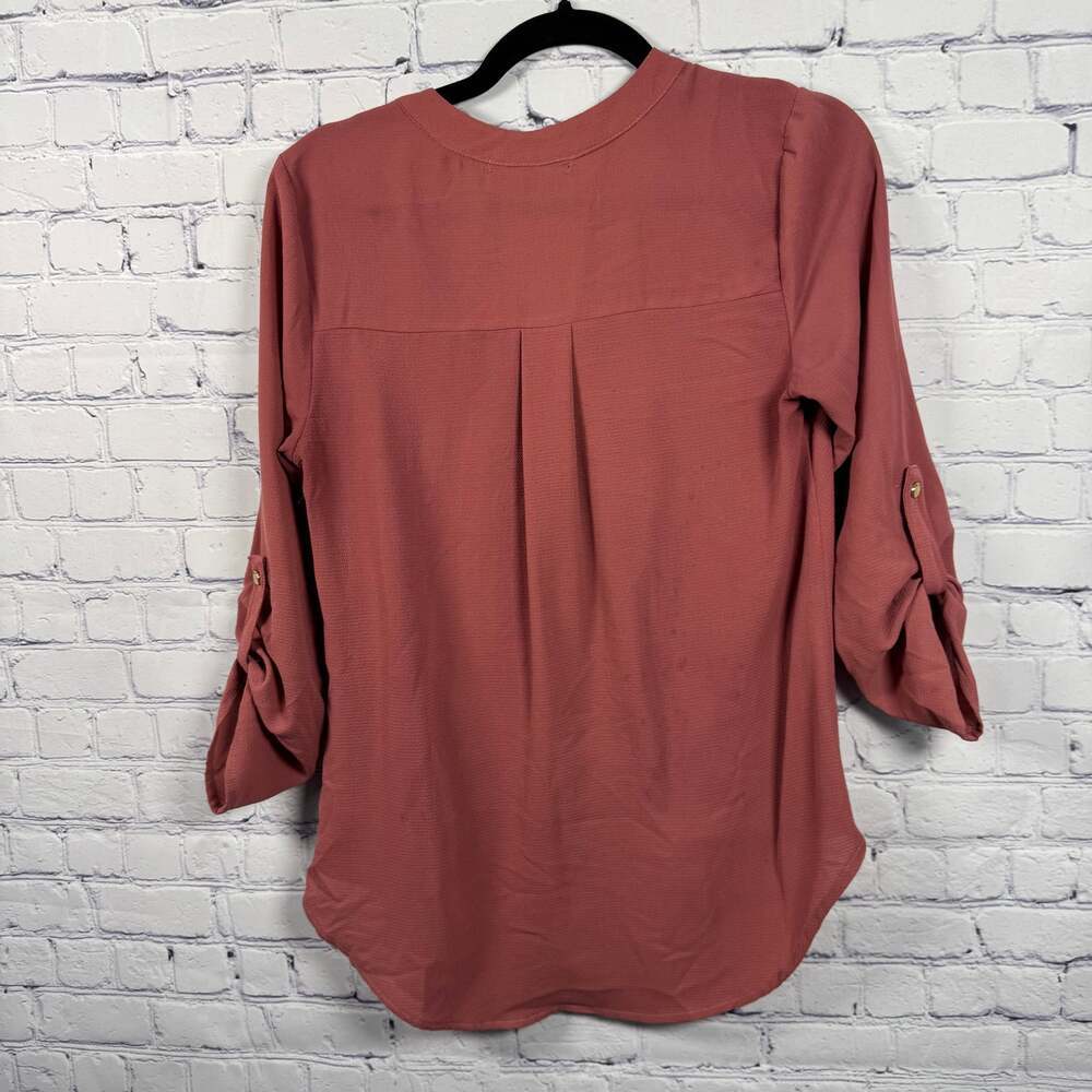 Always Indigo Mauve Blouse Top Size Small - Picture 3 of 6